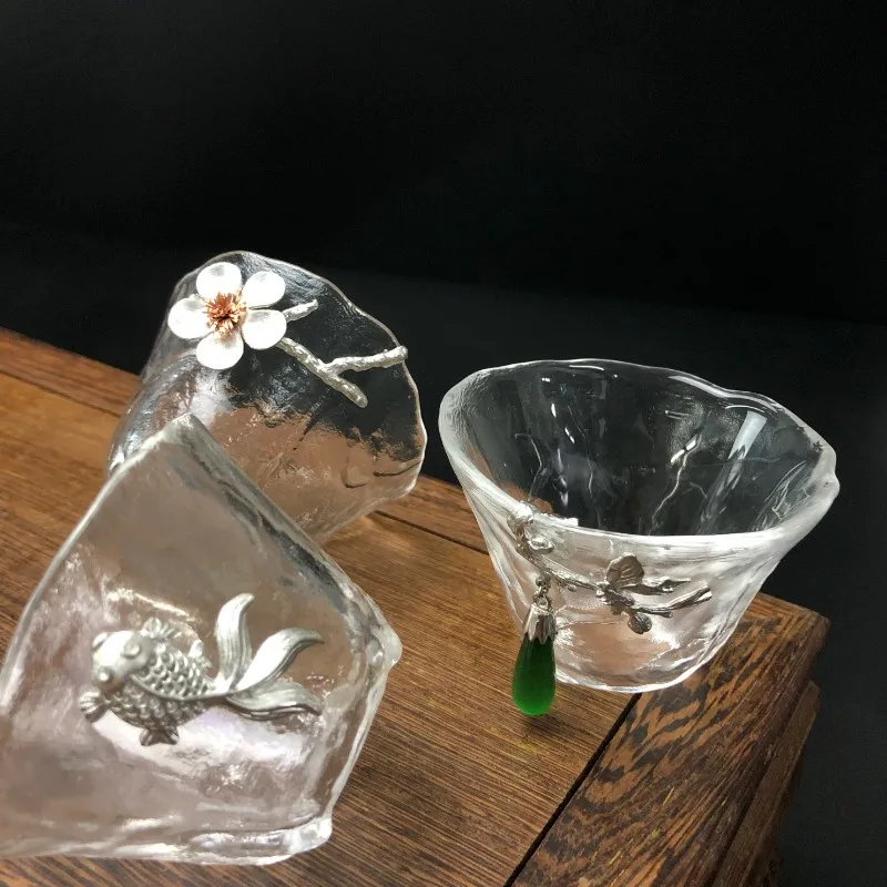 Творческий термостойкие Стекло Чай чашка японский Стиль прозрачная маленькая