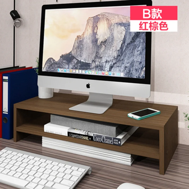 Section B-2 Компьютерный монитор стенд защита шеи увеличение полки дисплей база кронштейн офисный Настольный Ноутбук деревянный отделочный стеллаж для хранения - Цвет: Section B-2