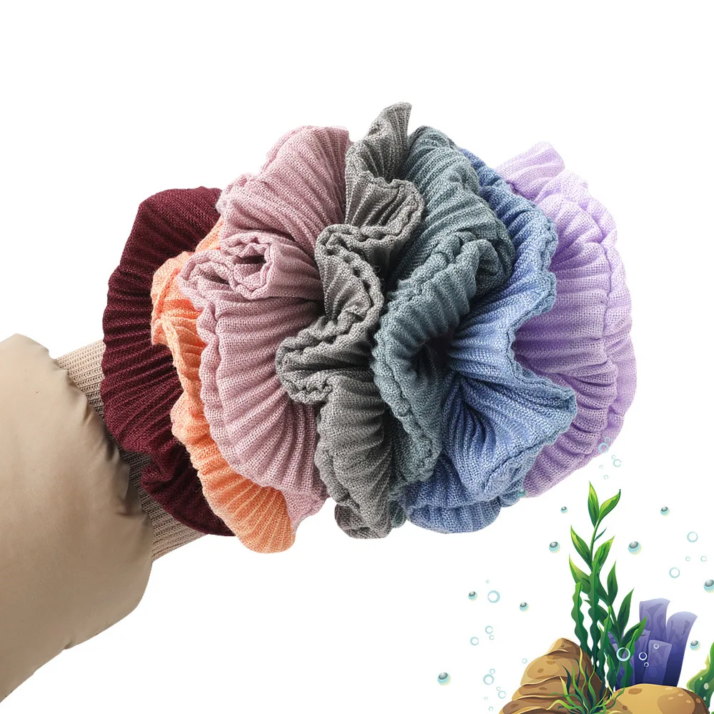 Однотонная полосатая вязаная резинка для волос мягкие эластичные резинки модные