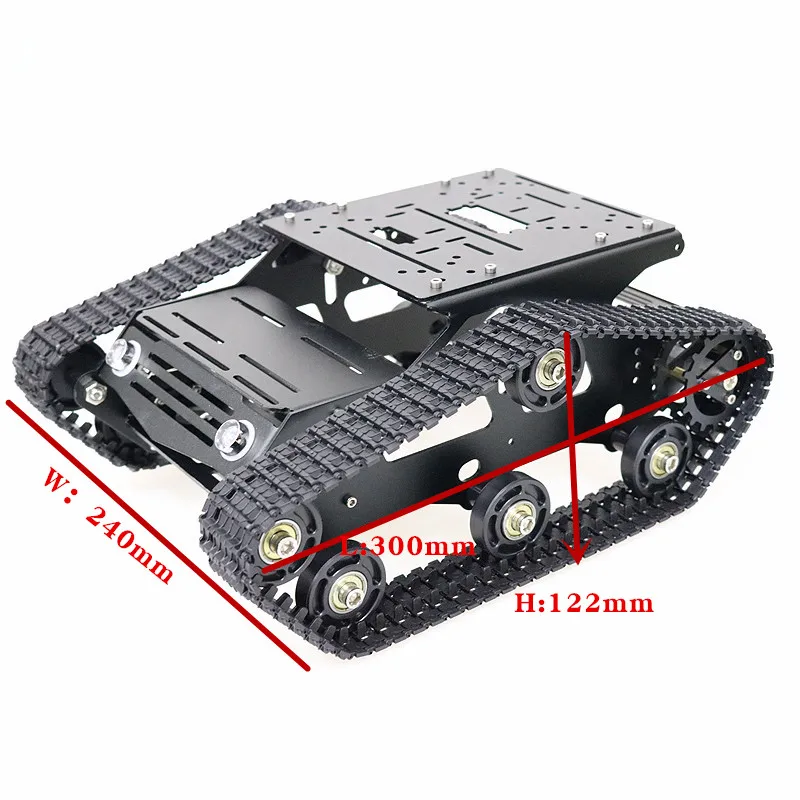 Гусеничный корпус робота танка с рамкой из алюминиевого сплава роботизированные