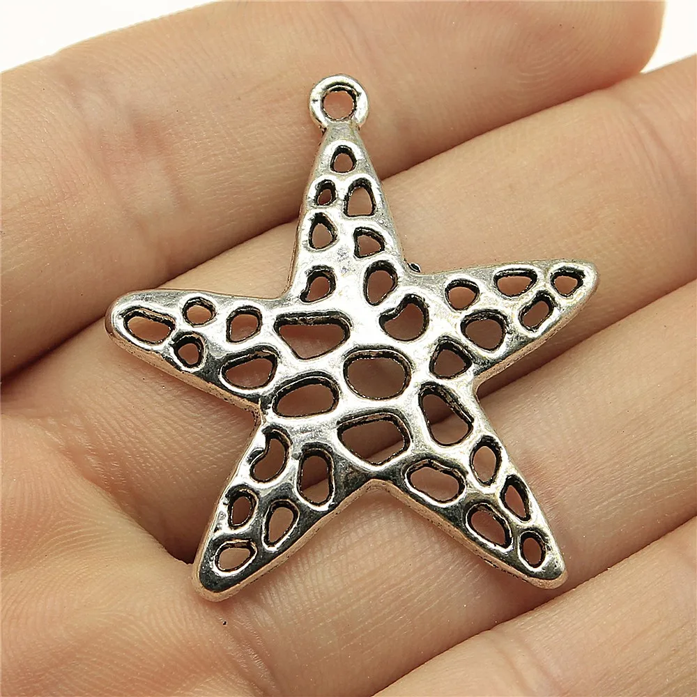

50pcs Jewelry Making DIY Handmade Craft Charms Wholesale 40x36mm Starfish Pendant