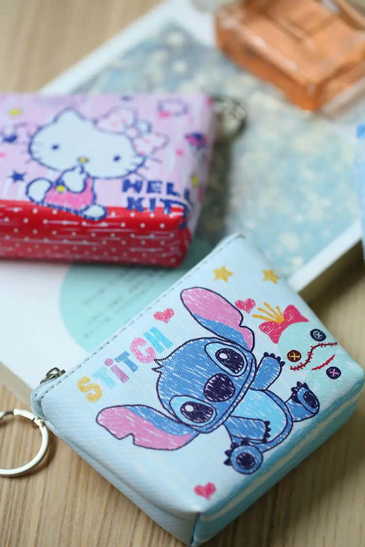 Детский мультяшный кошелек Disney монетница с Микки Маусом для девочек и мальчиков