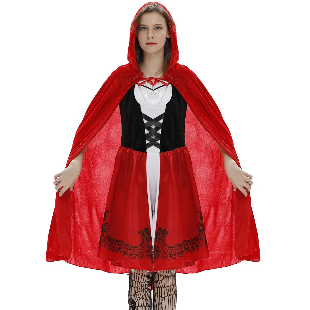 Женский пикантный накидка костюм для косплея одежда Хэллоуина праздничное