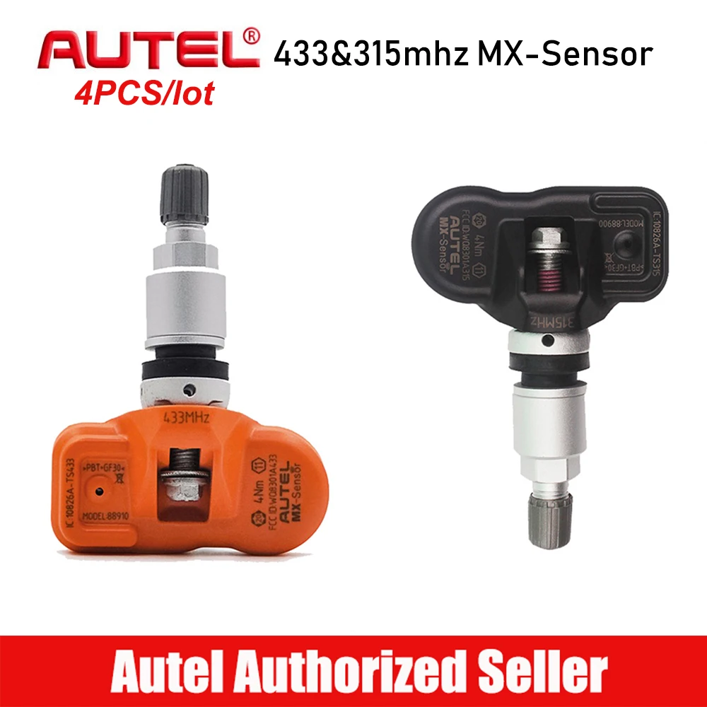 4 шт. autel MX сенсор 315 МГц 433 МГц датчик давления в шинах датчик TPMS s монитор давления в шинах программируемый клон обучающий датчик
