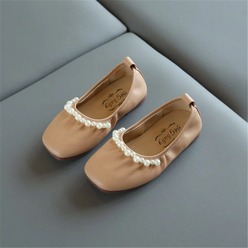 

New Children Fashion Loafers Girls Flats Comfortable Casual Princess Toddler Baby Leather Shoes Kids Student Spring/Autumn 03A