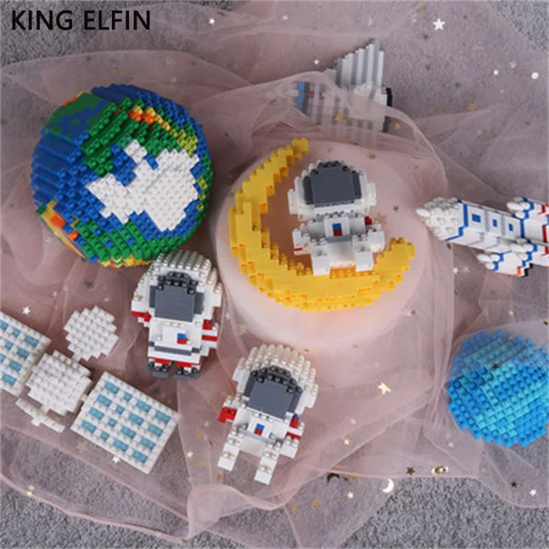 

Космический астронавт звезда серия микро дрель строительный блок мелкие частицы творческие DIY Детский сборный строительный блок игрушки п...