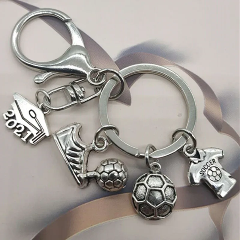 Модный металлический брелок для футбола мужской подарок футбольной обуви и