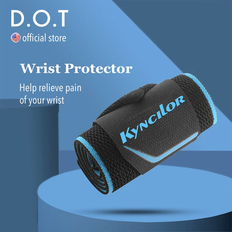 Регулируемый спортивный наручный бандаж D.O.T для поддержки запястья ремешок