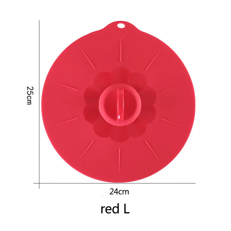 red L 1 шт. многоразовая многофункциональная миска для микроволновой печи, силиконовая пищевая пленка для готовки поварские инструменты, крышка кастрюли - Цвет: red L