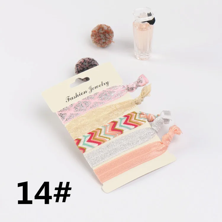 JCZ006- 14 30 шт./60 шт./партия женские модные резинки для волос ярких цветов с принтом в Корейском стиле без коробки - Цвет: JCZ006- 14