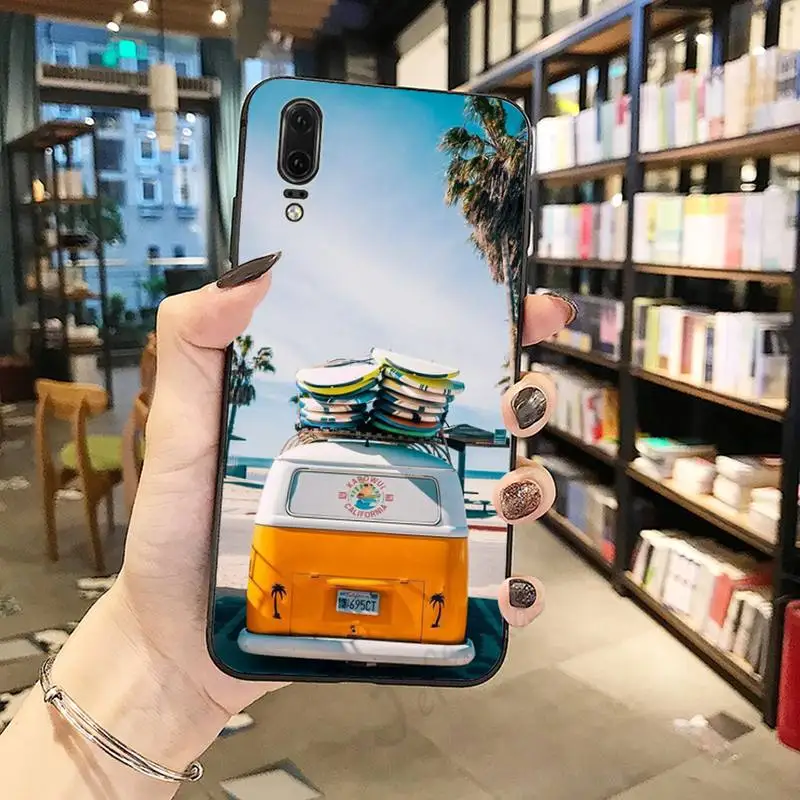 

Retro bus Car pattern mobile Phone Case For Huawei honor Mate P 10 20 30 40 Pro 10i 9 10 20 8 x Lite