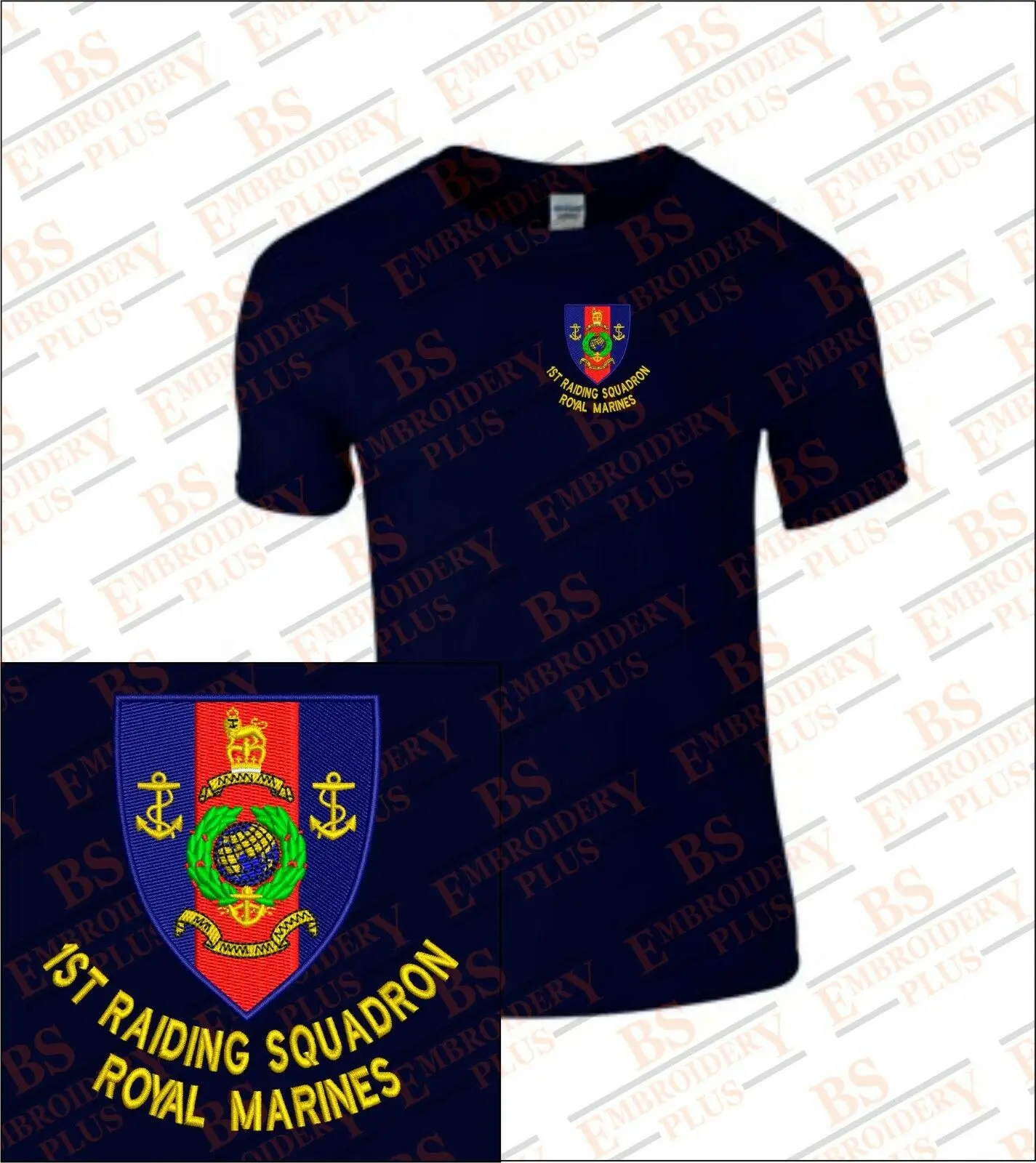 

1ST RAIDING SQUADRON EMBROIDERED T-SHIRT Tees Brand Clothing Funny T-Shirt top tee