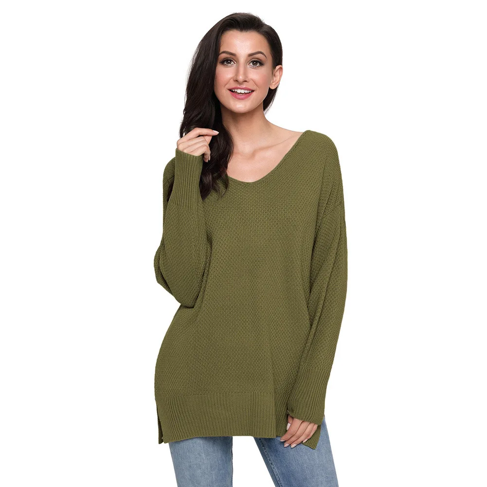 Новый стиль осень-зима в европейском и американском стиле пикантный пуловер