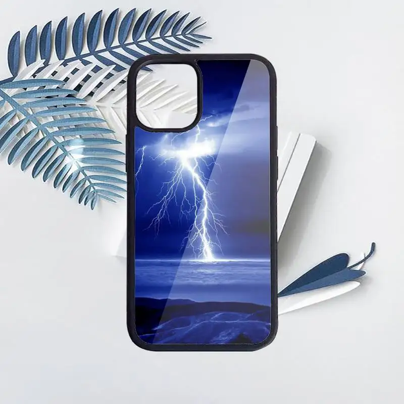 

lightning Flashing Phone Case for iPhone 11 12 pro XS MAX 8 7 6 6S Plus X 5S SE 2020 XR Hard PC