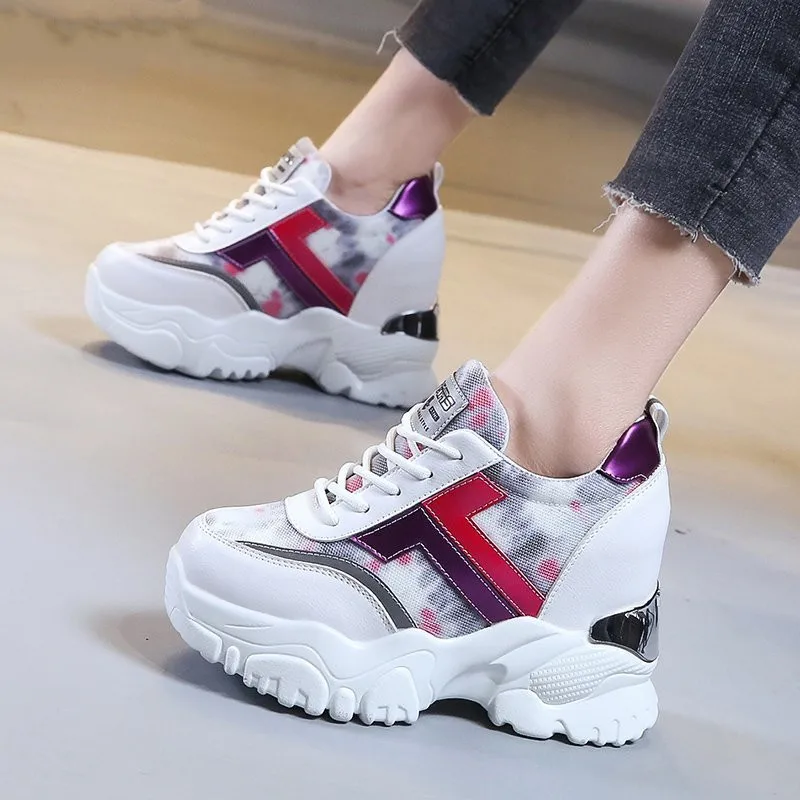 

Весенние женские кроссовки на массивной платформе, новинка 2021, модные кроссовки Ulzzang на шнуровке, Высококачественная теннисная женская пов...