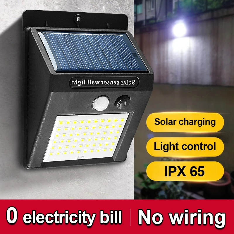 

Super Bright LED Solar Wall Light IPX6 Waterproof Outdoor Solar Lamp 500W LED Garden Light 150COB Street Lamp with Motion Sensor