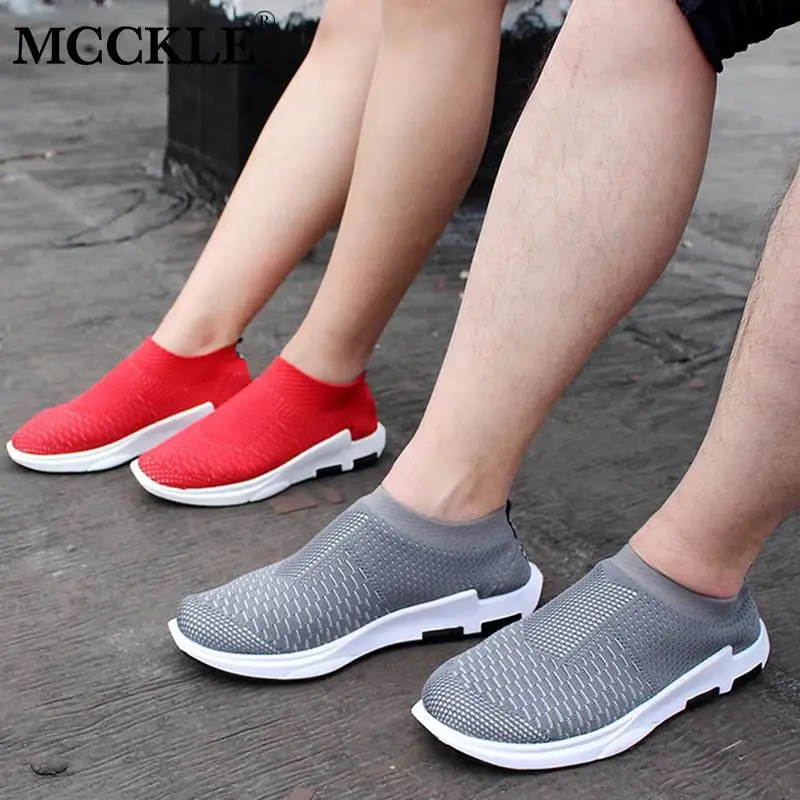 MCCKLE/женские кроссовки; плетеные туфли; женские туфли на плоской подошве без застежки; Женская дышащая повседневная женская обувь из мягкой вулканизированной кожи
