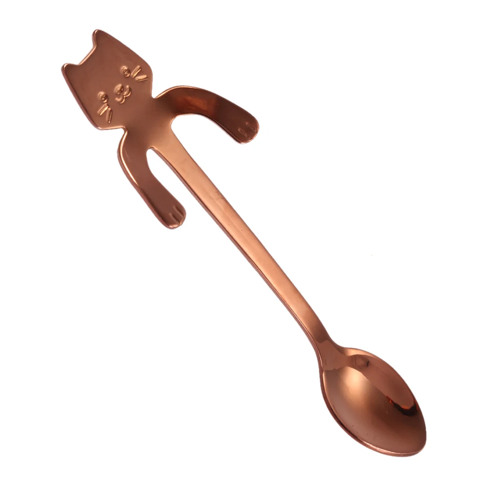 

Cute Cat Stainless Steel Cartoon Coffee Spoon Tea Stirring Spoon Tableware Dessert Ice Cream Spoon