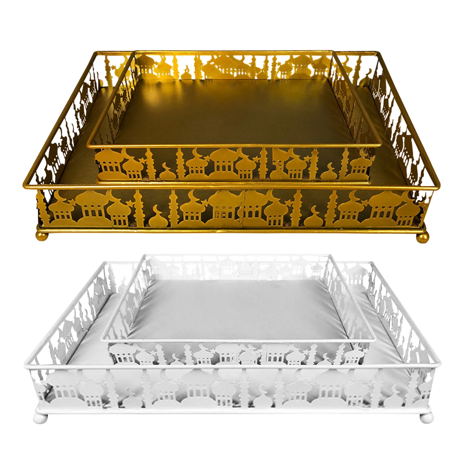 

Eid Tray Eid Mobarak Moon Star Food Tray Serve Plate Party Food Serving Tableware Dessert Pastry Tray Display Holder Home Decor