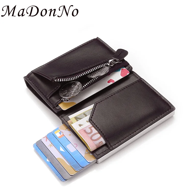 Кошелек мужской из натуральной кожи с Rfid-защитой и отделением для кредитных карт