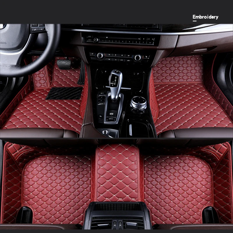 

Custom Leather Car Floor Mats car model for Toyota Lada Renault Kia Volkswage Honda BMW BENZ car mat Interior details Rugs