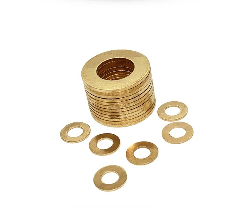 20/100pcs M2 M2.5 M3 M4 M5 M6 M8 M10 M12 GB97 DIN125 Solid Brass Copper Flat Washer Plain Gasket Pad High Quality | Обустройство дома