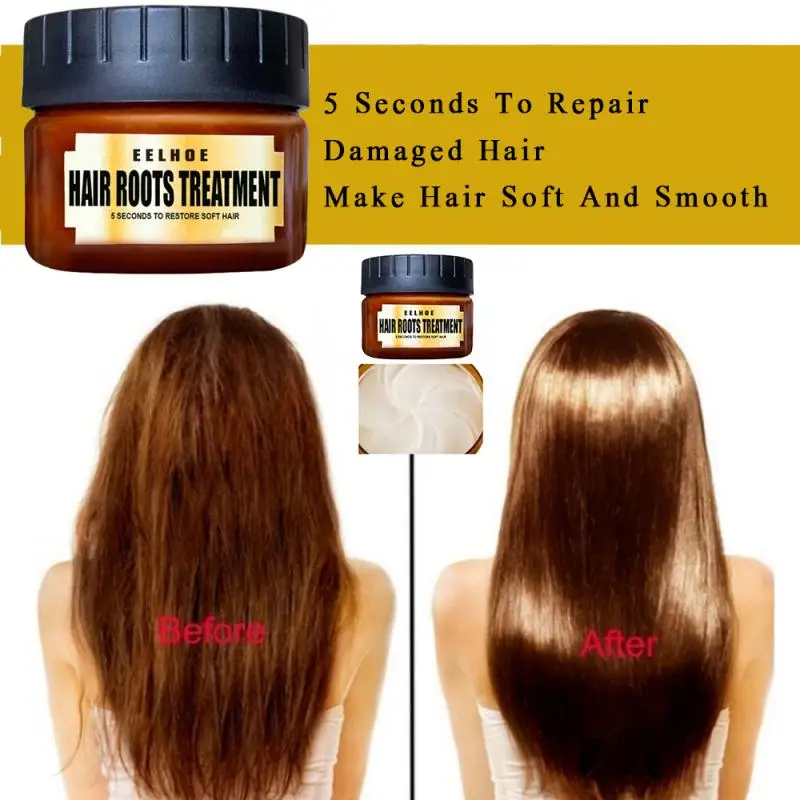 

Лечебная маска 60 мл, восстанавливает повреждения за 5 секунд, восстанавливает мягкие волосы 60 мл для всех типов волос с кератином Уход за вол...