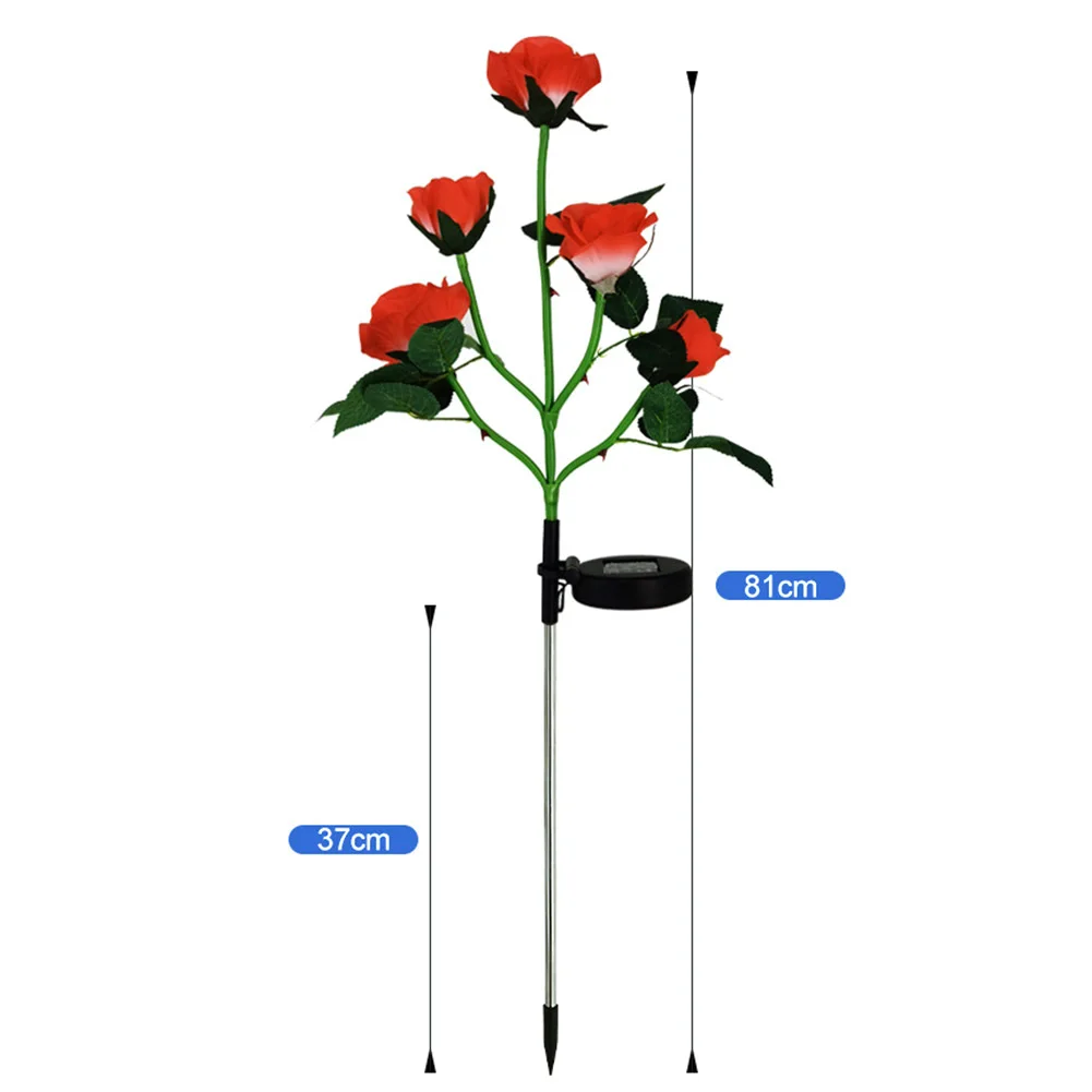 

LED Solar Simulation Rose Flower Light Waterproof Garden Landscape Lamp Outdoor Lawn Lamp Home Decorative Flower Lights