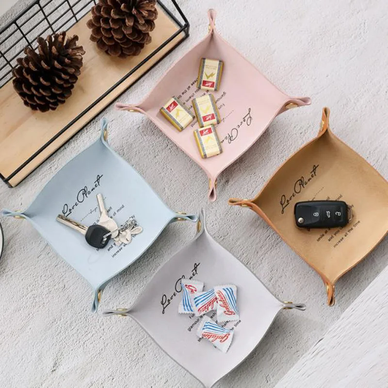 Настольная коробка для хранения органайзер контейнер батарей ключей часов