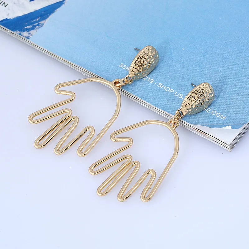 Женские металлические серьги-подвески в стиле панк модные геометрические серьги