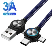 RDCY 1 м USB кабель 3 в 3A Быстрая зарядка Шнур для iPhone Samsung Xiaomi телефон