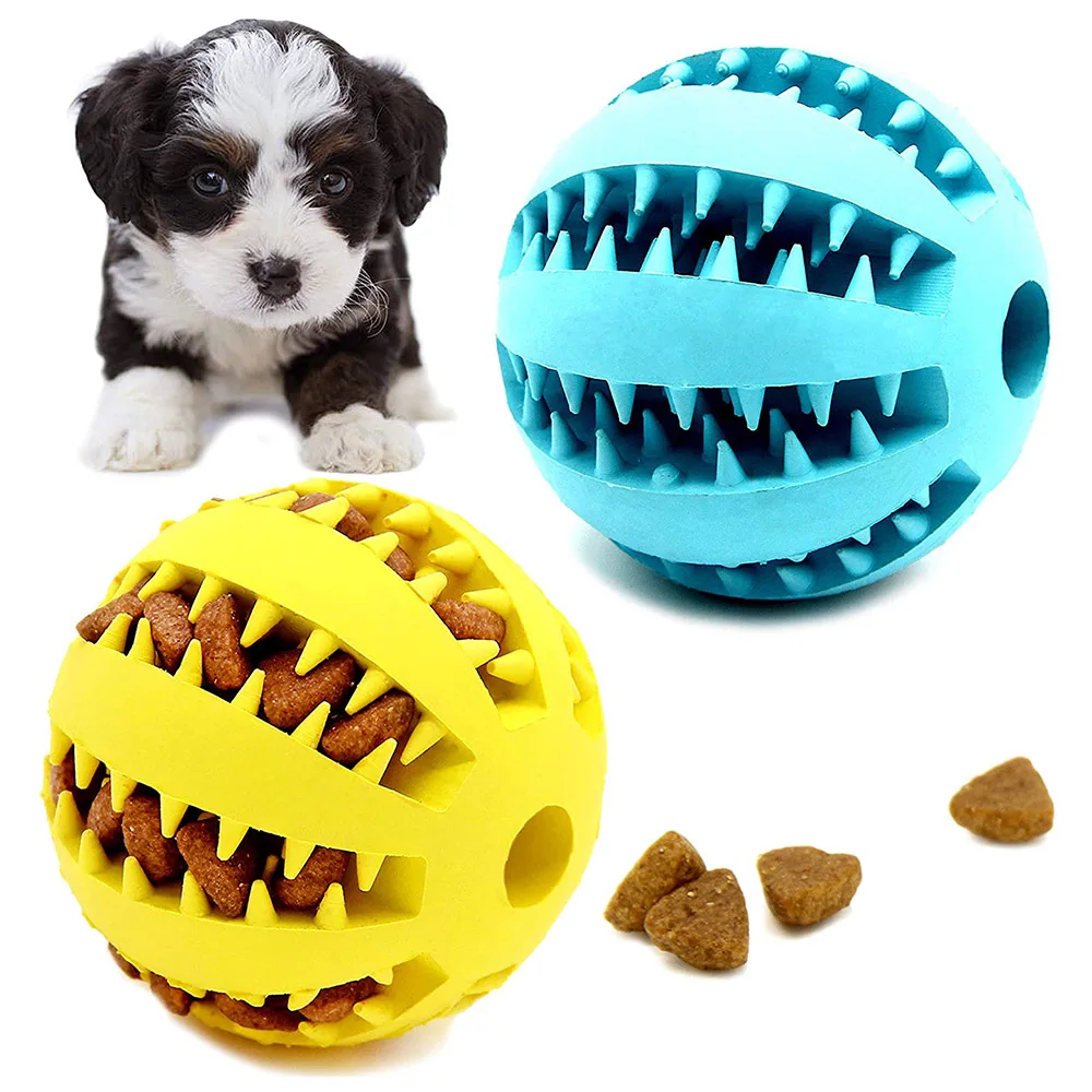 

Dog Teething Toy Balls Durable Dog IQ Puzzle Chew Toys for Puppy Small Large Dog Teeth Cleaning/Chewing/Playing/Treat Dispensing