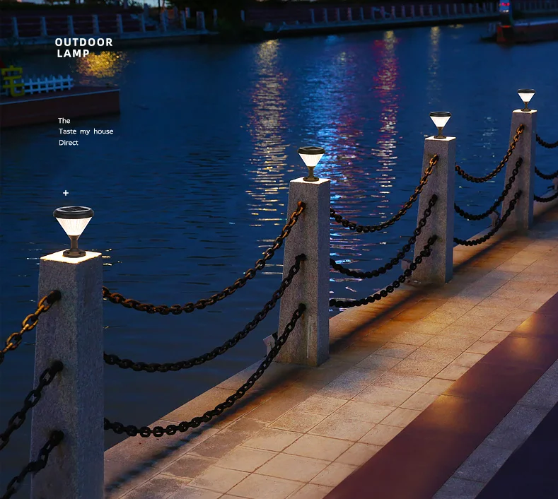 Solar Column Headlights Fence Wall Gate Garden Lights Outdoor Waterproof Villa Yard Pillar | Освещение