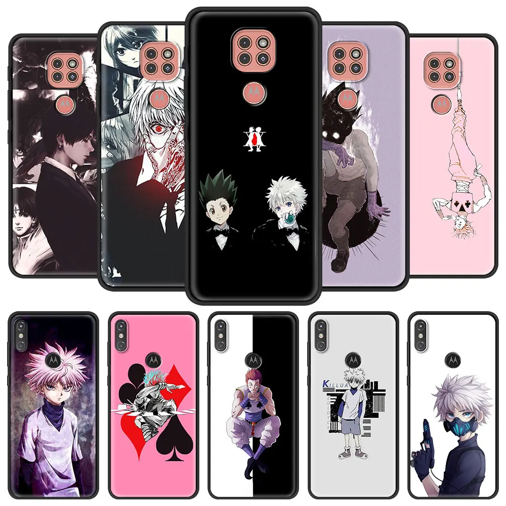

Phone Case for Motorola Moto G9 Play One Fusion Plus G8 Power G Stylus Hyper E7 Edge Lite Black Cover Anime hunter X Hunter