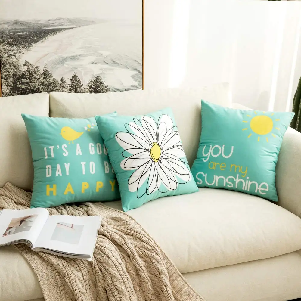 

Наволочка с надписью «you are my sun», happy bird, небесно-голубая наволочка, наволочка для дивана, украшение для дома на заказ, 40x40 50x50