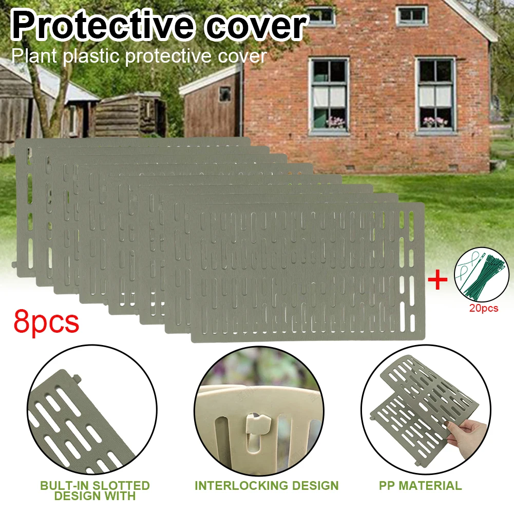 Protector de maletero de &aacute;rbol para plantas, cubierta protectora de pl&aacute;stico a prueba de intemperie, herramientas de protecci&oacute;n de plantas, accesorios de jard&iacute;n, recortador de cortac&eacute;sped, da&ntilde;o solar-0