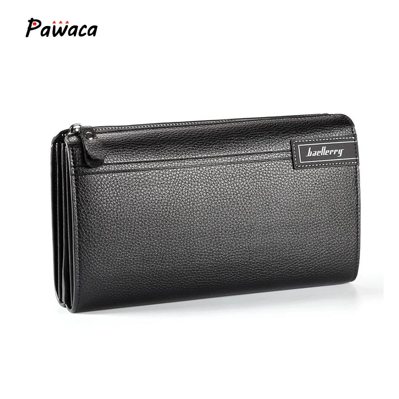 Мужские длинные деловые кошельки мужской модный кошелек на молнии большие