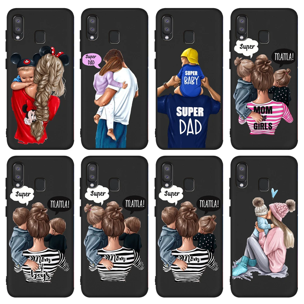Модный чехол для Samsung Galaxy A50 с надписью Super mom Dad BABY girl A90 A10 A20 A10E A20E A30 A40 A60 A70 M10 M20 M30