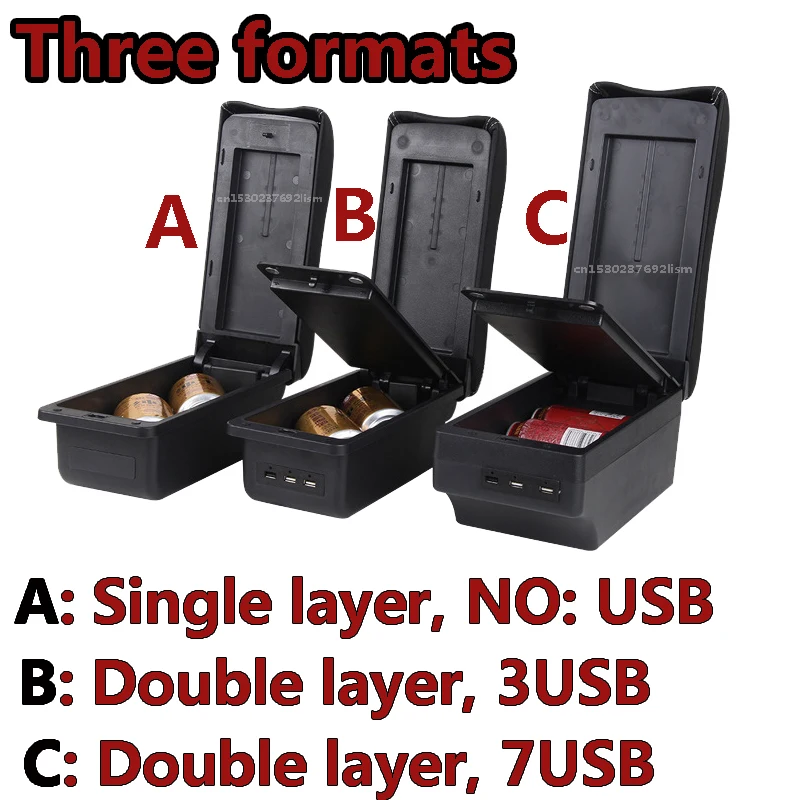 

For Chevrolet Cavalier armrest box central Store content Storage box with cup holder ashtray USB interface 2015 - 2019