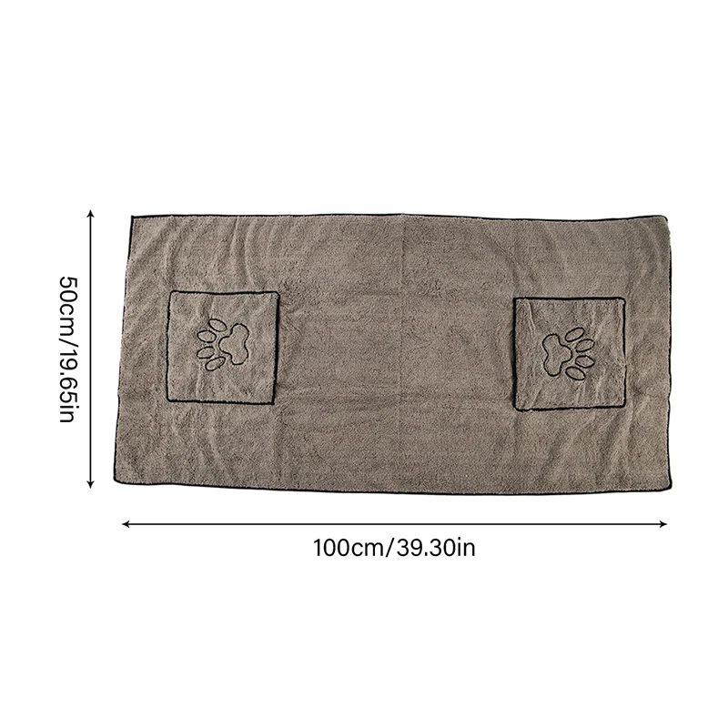 

Absorbent Towels for Dogs Cats Bath Towel Nano Fiber Quick-drying Bath Towel