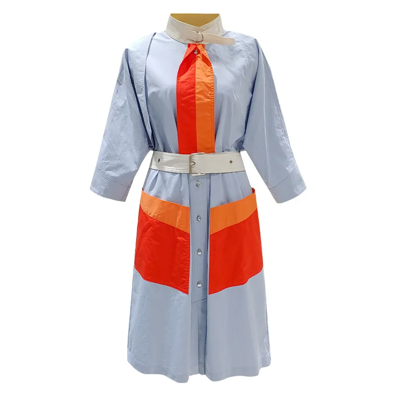 

Delireba star same 2021 spring new dress French fashion design niche shirt skirt