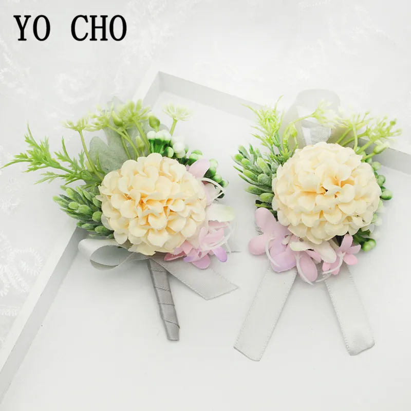 Брошь Розовая роза бутоньерка для подружек невесты Мужская Свадебный корсажный