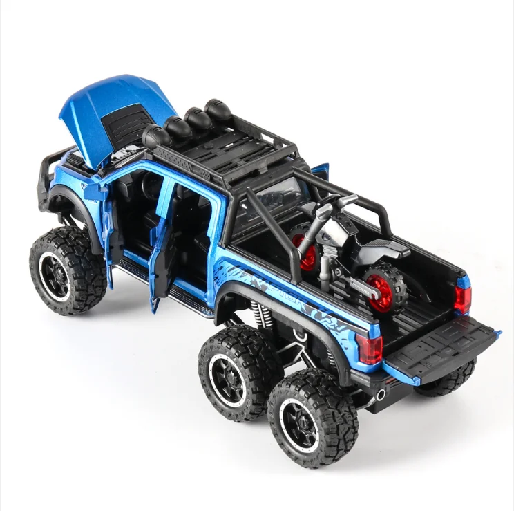 1:32 Раптор F150 большое колесо сплав diecasts & toy модель автомобиля со звуком/светильник/выдвижной автомобиль