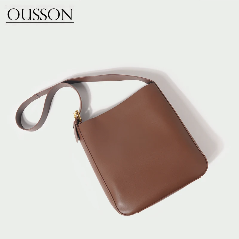 Вместительная сумка мессенджер на одно плечо OUSSON из мягкой кожи модные сумки