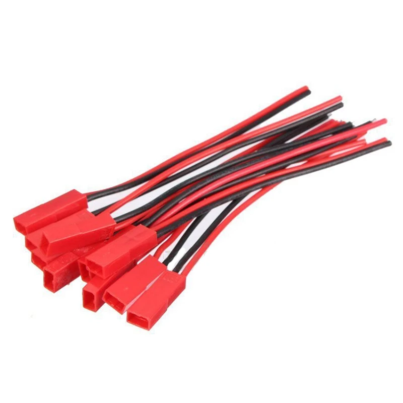 10 Pairs 2 Pin JST Plug Socket Connector M to F 110mm Cable Wire Red Black | Обустройство дома