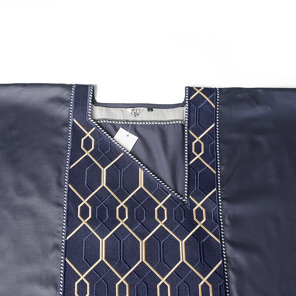 H&ampD Wedding Party Formal Attire 2022 African Men Agbada 3 PCS Set Robe Shirt Pants Suit Dashiki Embroidered Long Sleeve Outfit - купить по