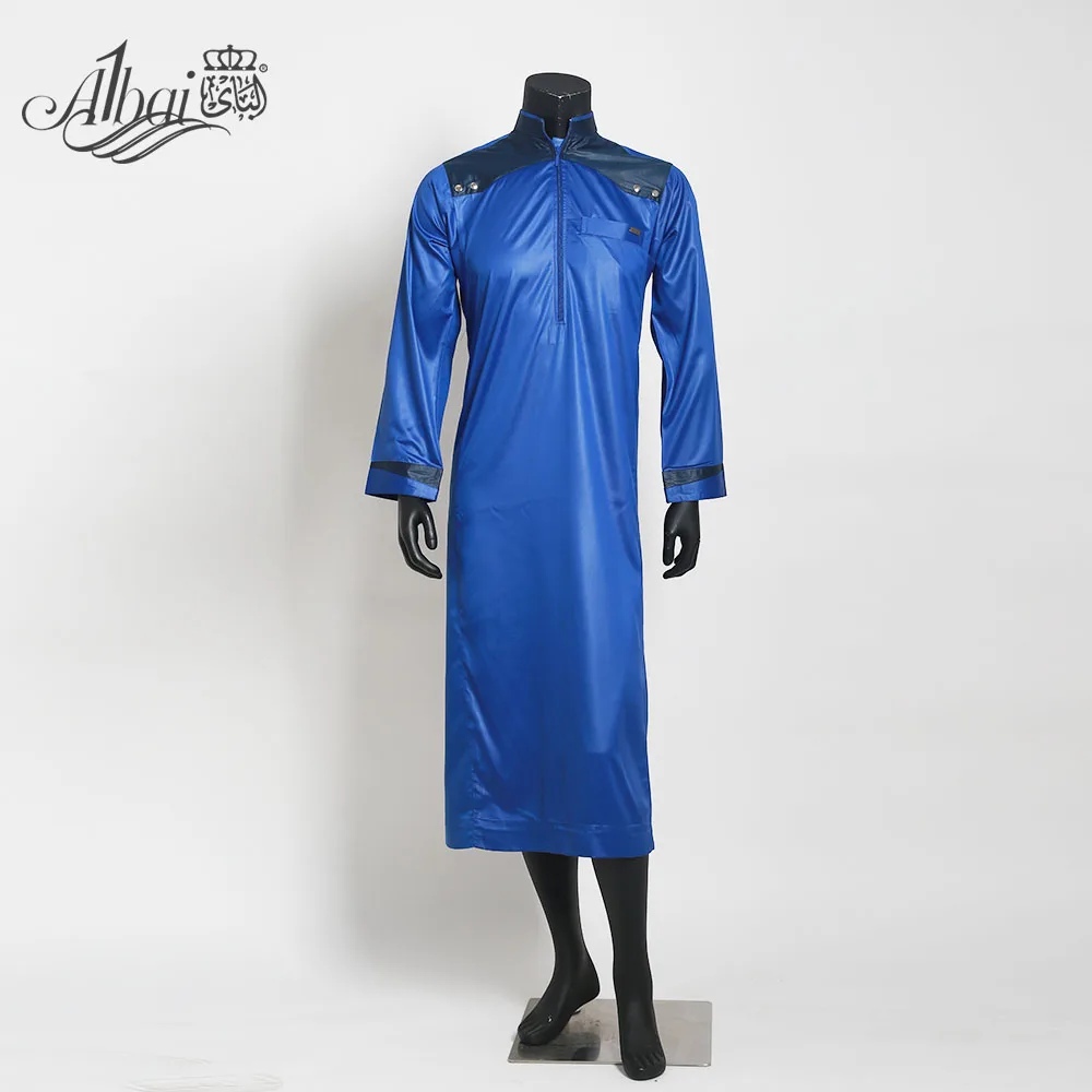 

Мусульманский мужской Jubba Thobe исламский арабский кафтан с длинным рукавом лоскутное Ретро халаты Дубай Саудовская Аравия кафтан мужская од...