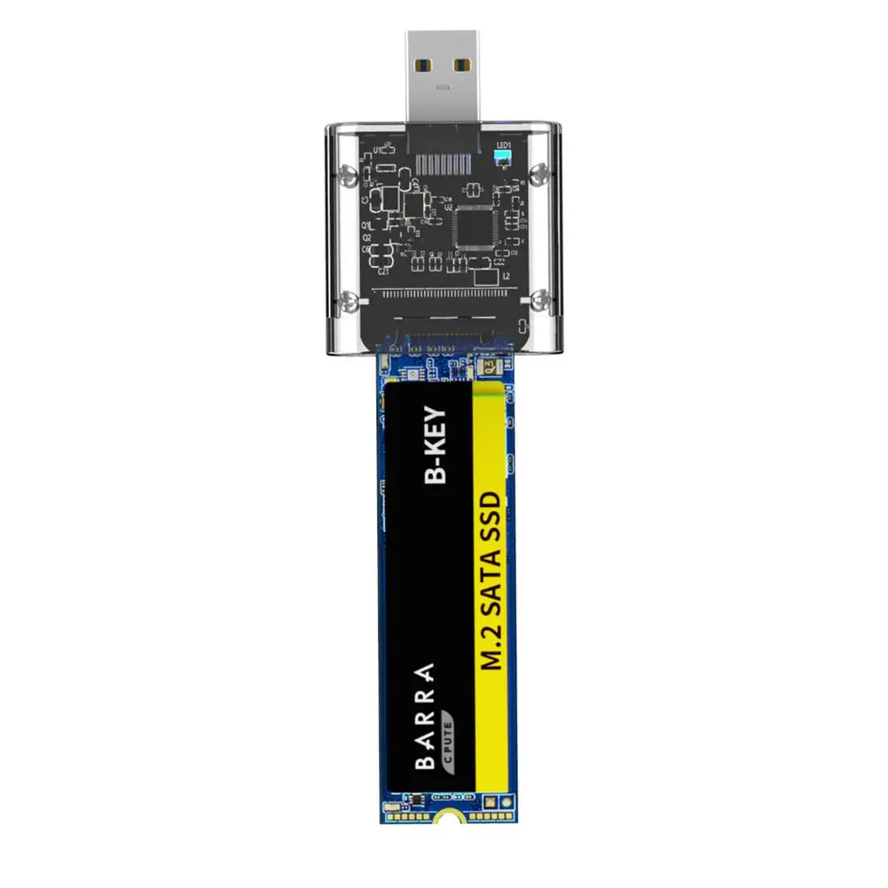 

M2 SSD CASE SATA Chassis M.2 To USB 3.0 SSD Adapter For PCIE NGFF SATA M / B Key SSD Disk Box For 2230/2242/2260/2280MM