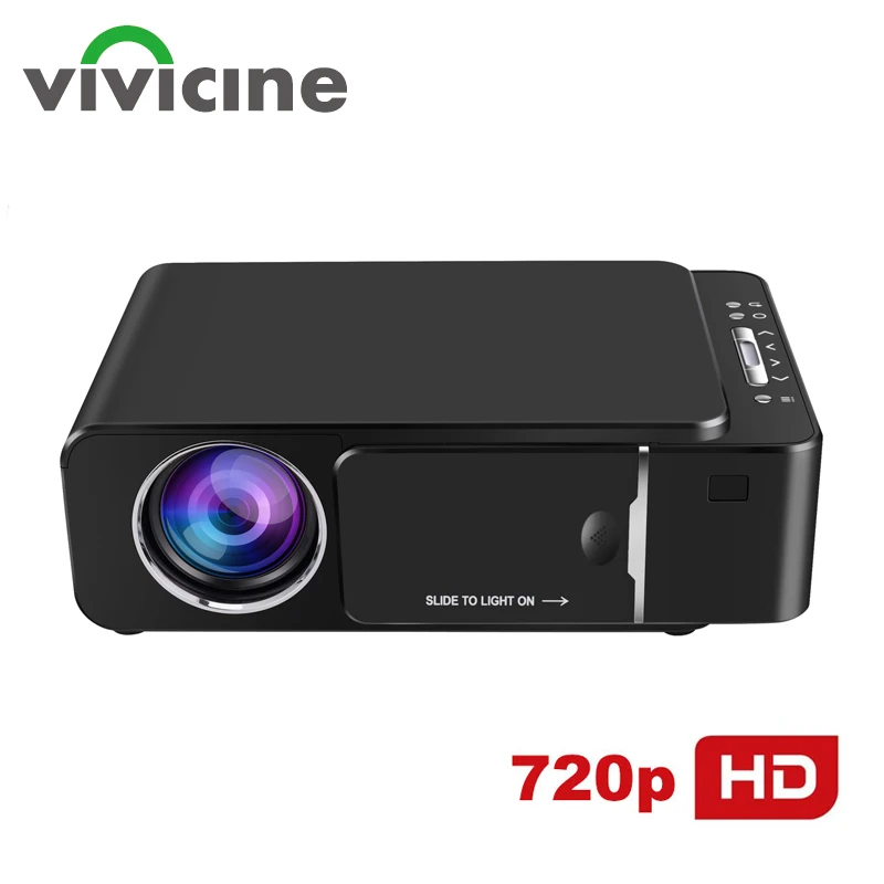 VIVICINE 1280x720p Портативный HD проектор, опция Android 7,1 HDMI USB 1080p домашний кинотеатр проектор wifi мини светодиодный проектор