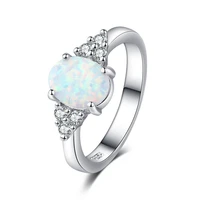 fashion opal rings for women bridal wedding engagement ring cubic zirconia lovers jewelry charms accessories
